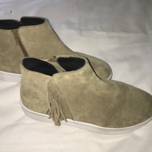 Rebecca Minkoff Tan Suede Platform Booties 💫 Sz 8 - Picture 3 of 10